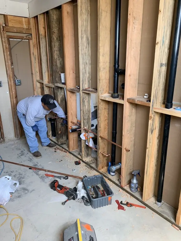 Commercial rough-in plumbing for Water Heater Replacement in West Groton